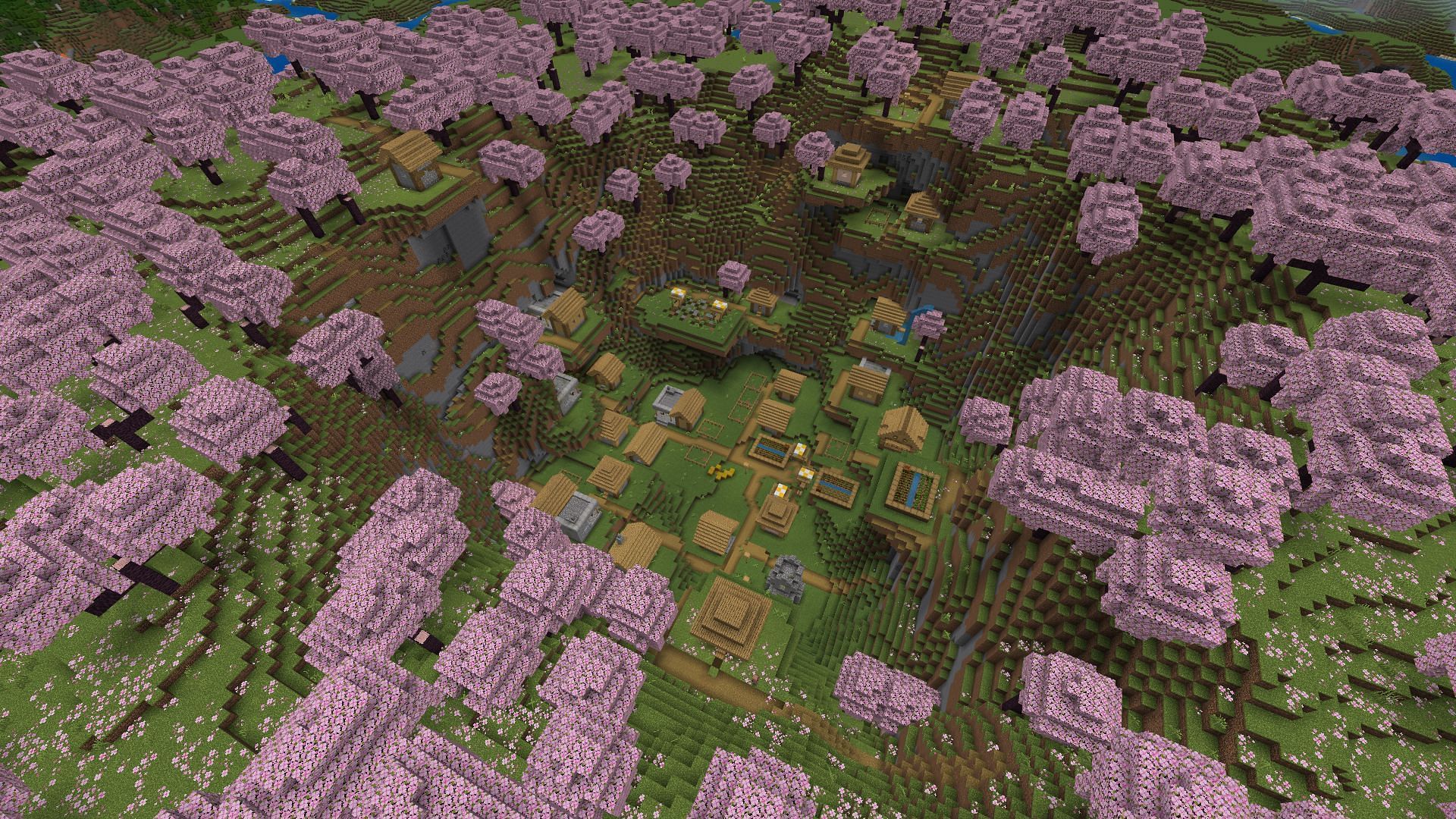 The village near this Minecraft’s seed spawn has plenty of goodies for Survival Mode (Image via u/YourLocalKnight/Reddit)